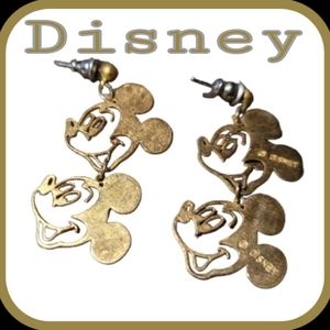 Vintage Disney Mickey Mouse doubled Dangle Earrings-NWOT
